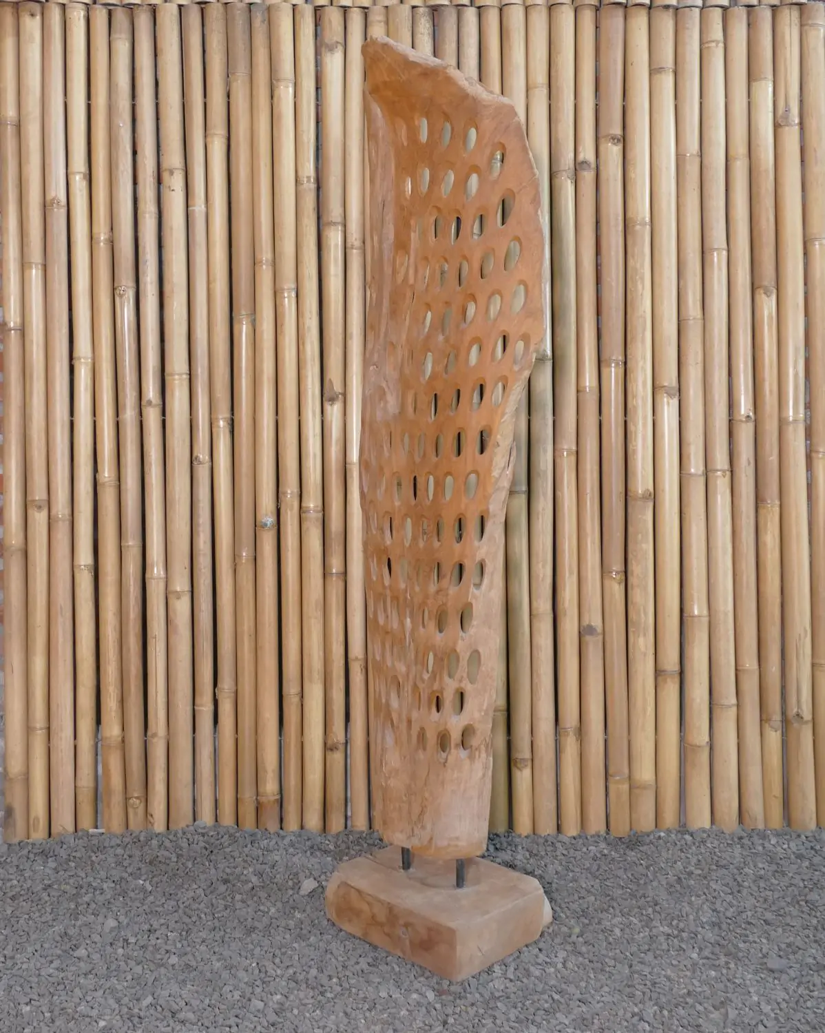  Product image 1 of the product “Leaf hollowed made of teak wood about 160cm height ”